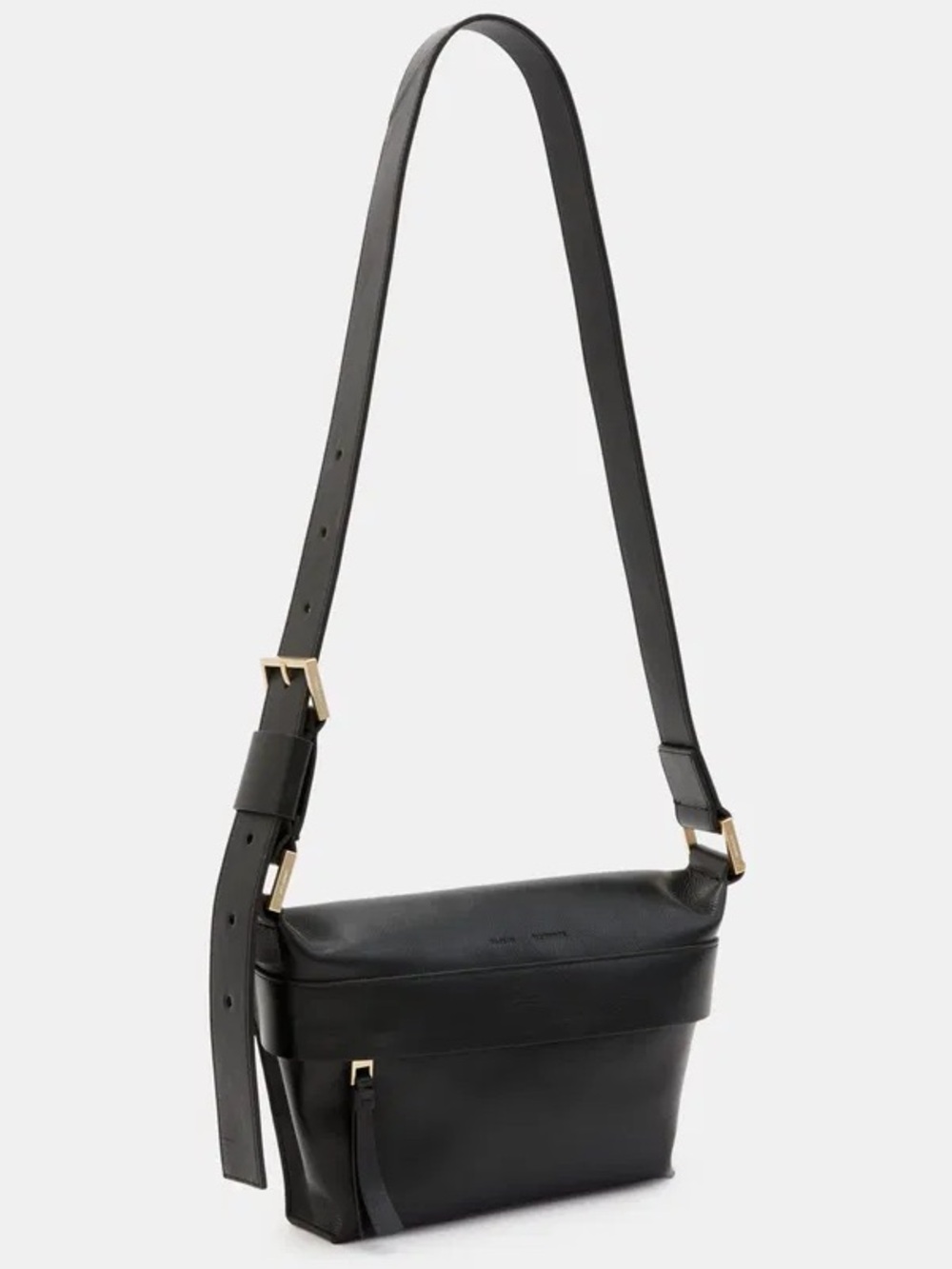 ALLSAINTS Colette Small Black Leather Crossbody
